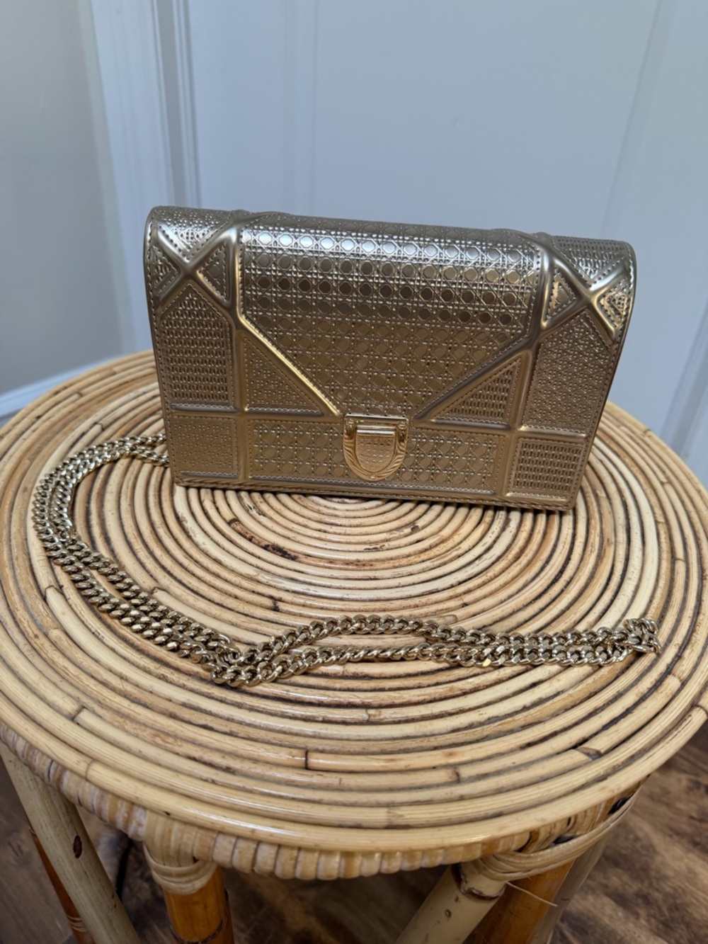 Dior Diorama wallet on a chain